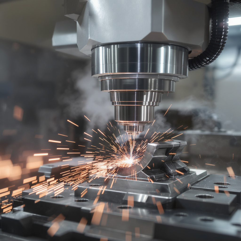 CNC machine running a precision job